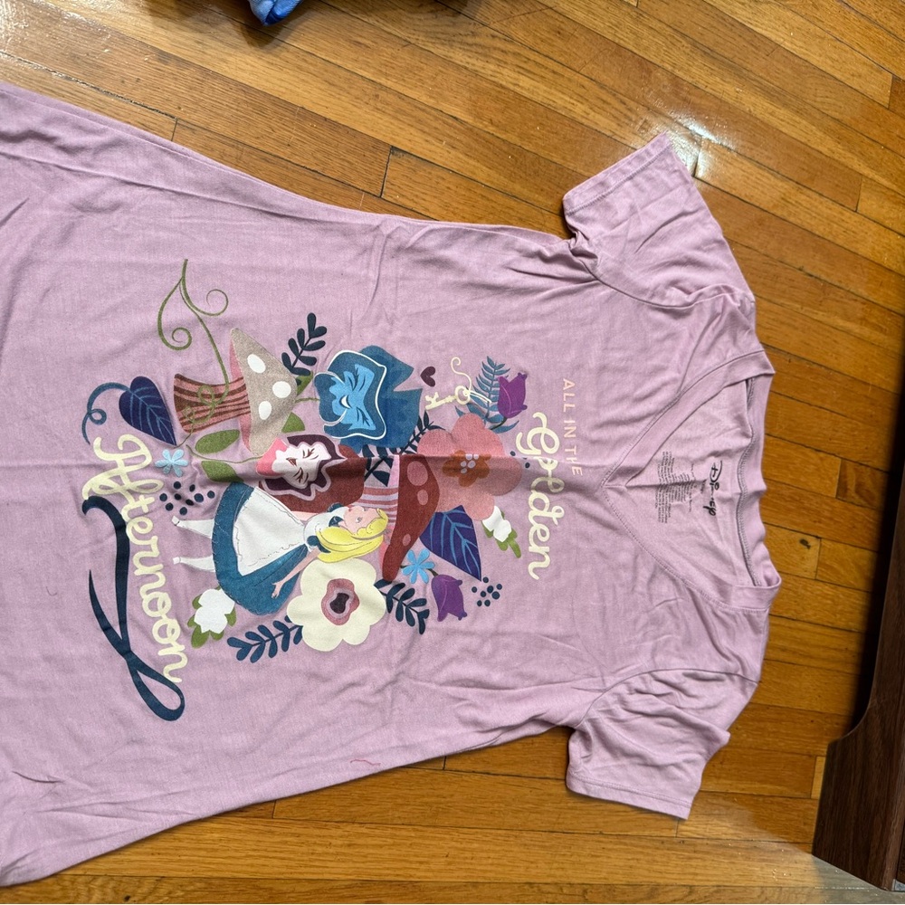 Disney Alice in Wonderland T-Shirt with Floral Design